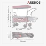 Arebos Bolderkar met dak - LUXUS - Afbeelding 3