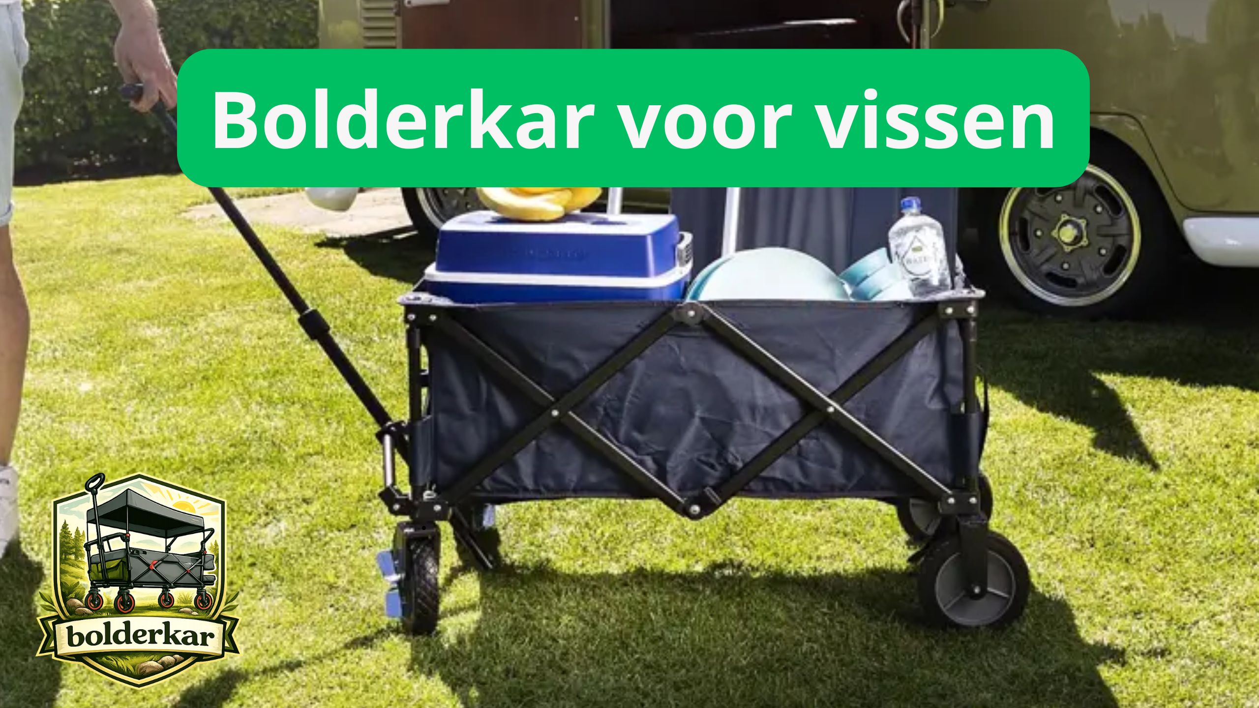 vissen met bolderkar