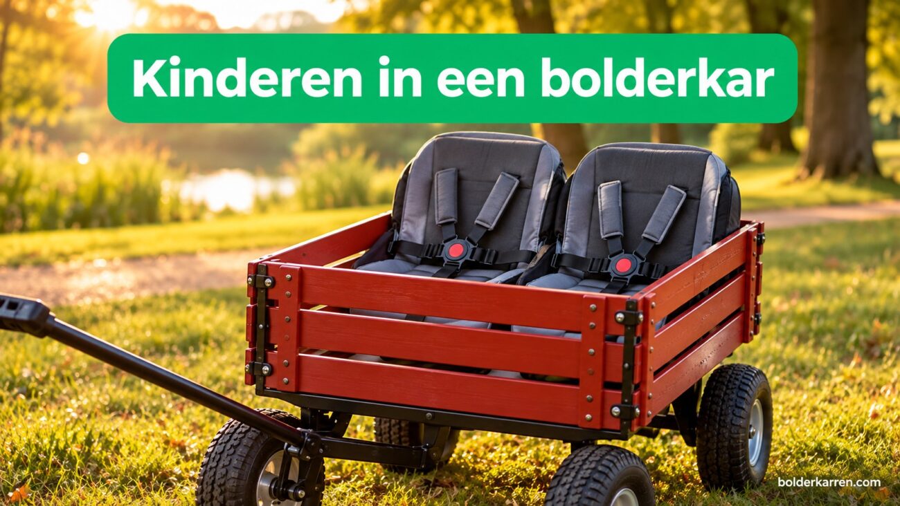 Kinderen in een bolderkar