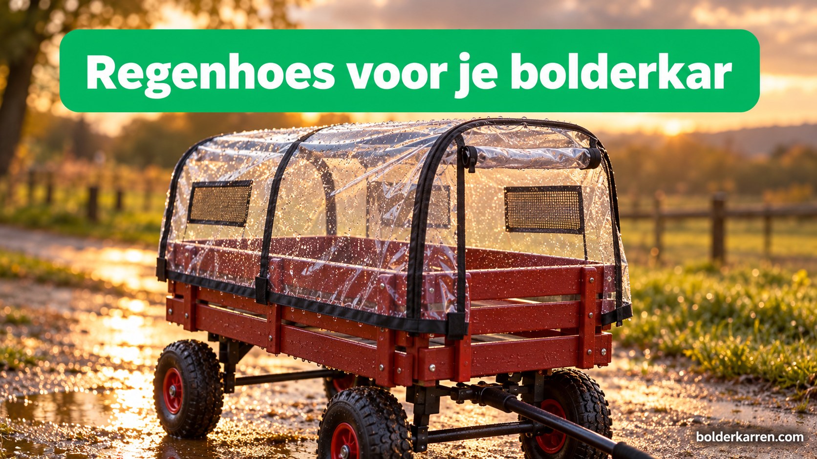 Regenhoes voor je bolderkar