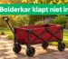 Bolderkar klapt niet in