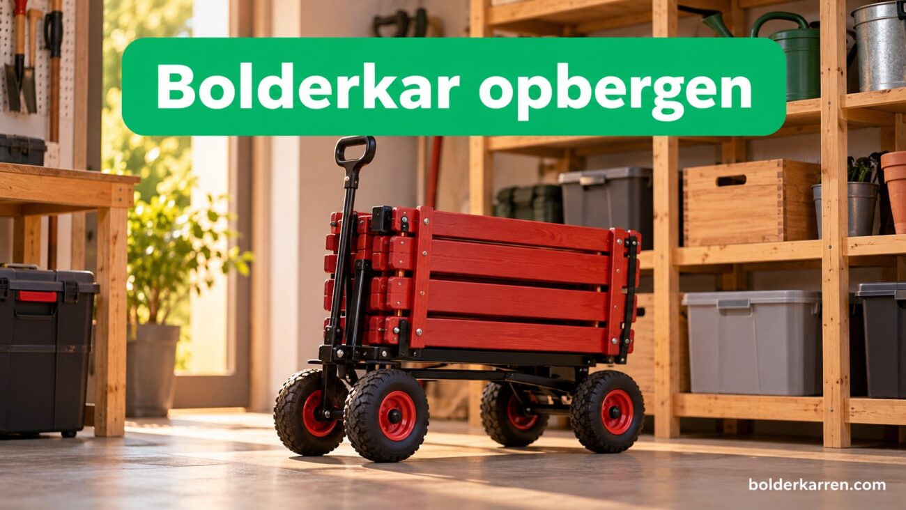 Bolderkar opbergen